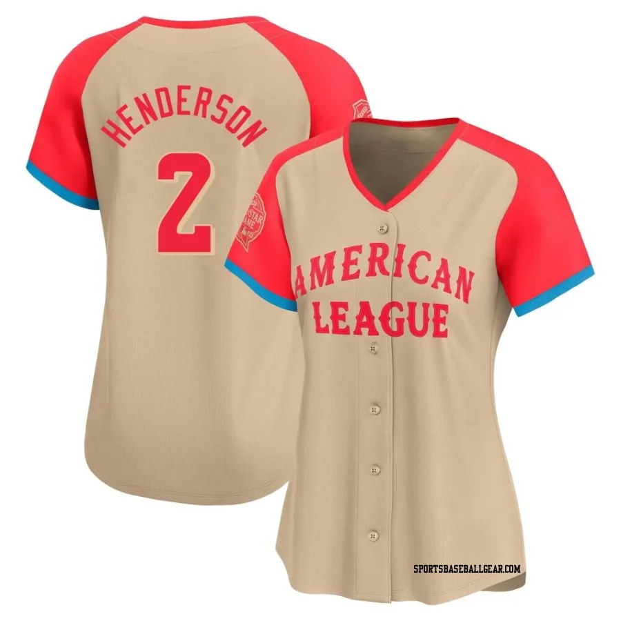 Gunnar Henderson Women's Baltimore Orioles Cream Limited American League 2024 All-Star Game Jersey