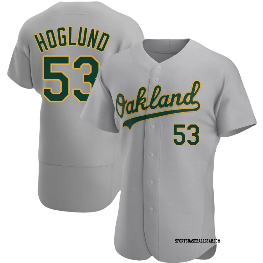 Gunnar Hoglund Men's Oakland Athletics Gray Authentic Road Jersey