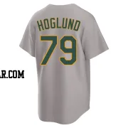 Gunnar Hoglund Men's Oakland Athletics Gray Replica Away 2.0 Jersey