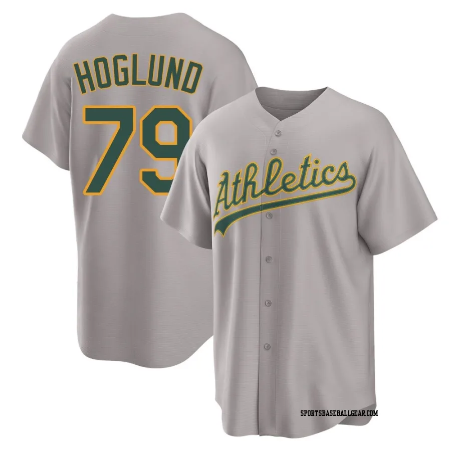 Gunnar Hoglund Men's Oakland Athletics Gray Replica Away 2.0 Jersey
