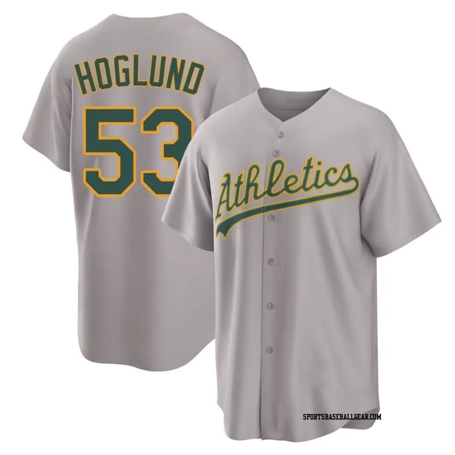 Gunnar Hoglund Men's Oakland Athletics Gray Replica Away 2.0 Jersey