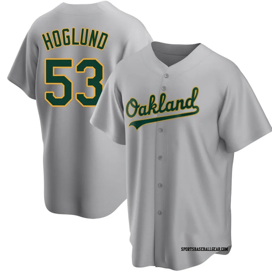 Gunnar Hoglund Men's Oakland Athletics Gray Replica Road Jersey