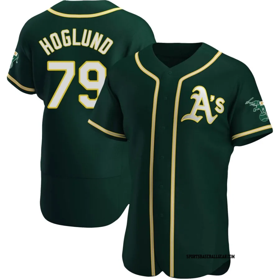 Gunnar Hoglund Men's Oakland Athletics Green Authentic Alternate Jersey