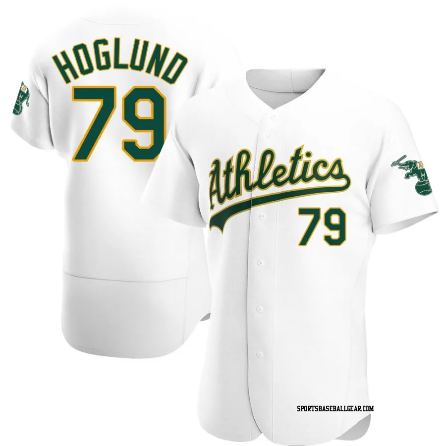 Gunnar Hoglund Men's Oakland Athletics White Authentic Home Jersey
