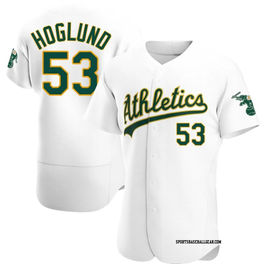 Gunnar Hoglund Men's Oakland Athletics White Authentic Home Jersey