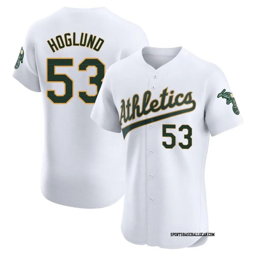 Gunnar Hoglund Men's Oakland Athletics White Elite Home Jersey
