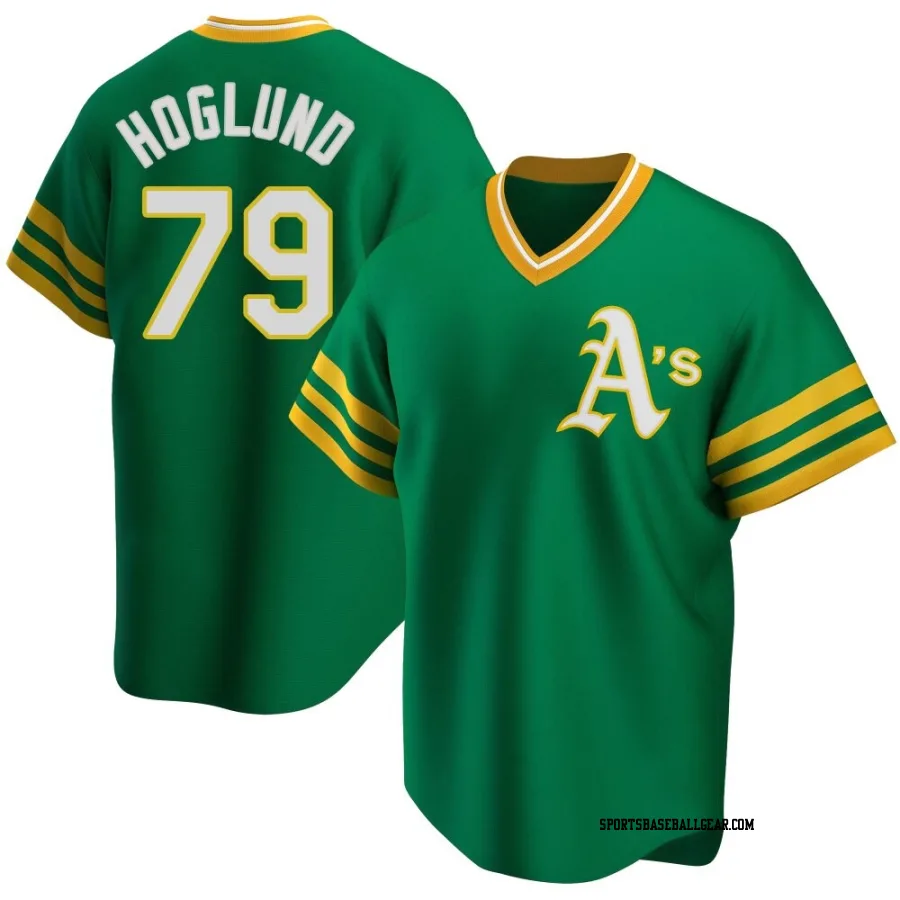 Gunnar Hoglund Youth Oakland Athletics Green Replica R Kelly Road Cooperstown Collection Jersey