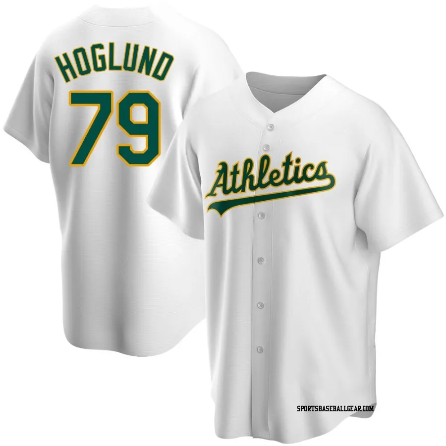 Gunnar Hoglund Youth Oakland Athletics White Replica Home Jersey