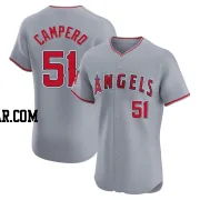 Gustavo Campero Men's Los Angeles Angels Gray Elite Road Jersey