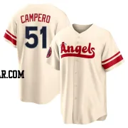 Gustavo Campero Youth Los Angeles Angels Cream Replica 2022 City Connect Jersey