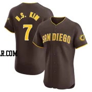 Ha-Seong Kim Men's San Diego Padres Brown Elite Road Vapor Premier Jersey