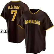 Ha-Seong Kim Men's San Diego Padres Brown Replica Road Jersey