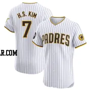 Ha-Seong Kim Men's San Diego Padres White Elite Home Patch Jersey