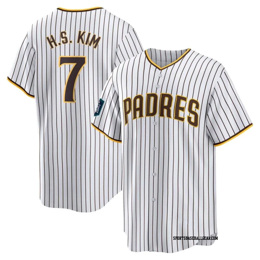 Ha-Seong Kim Men's San Diego Padres White Replica 2024 World Tour Seoul Series Home Jersey