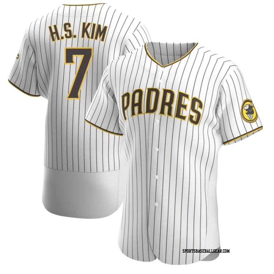 Ha-Seong Kim Men's San Diego Padres White/Brown Authentic Home Jersey