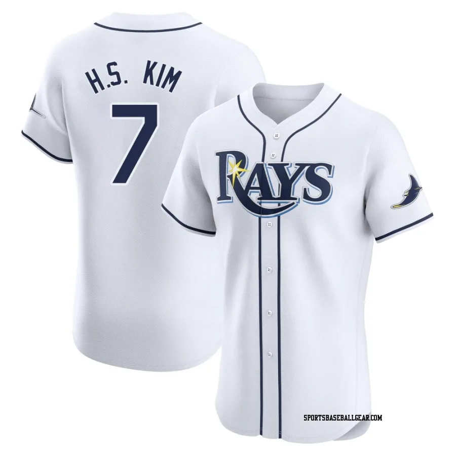 Ha-Seong Kim Men's Tampa Bay Rays White Elite Home Jersey