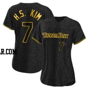 Ha-Seong Kim Women's Tampa Bay Rays Black Authentic Snake Skin City Jersey