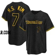 Ha-Seong Kim Youth Tampa Bay Rays Black Replica Snake Skin City Jersey