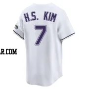 Ha-Seong Kim Youth Tampa Bay Rays White Limited Throwback Cooperstown Jersey
