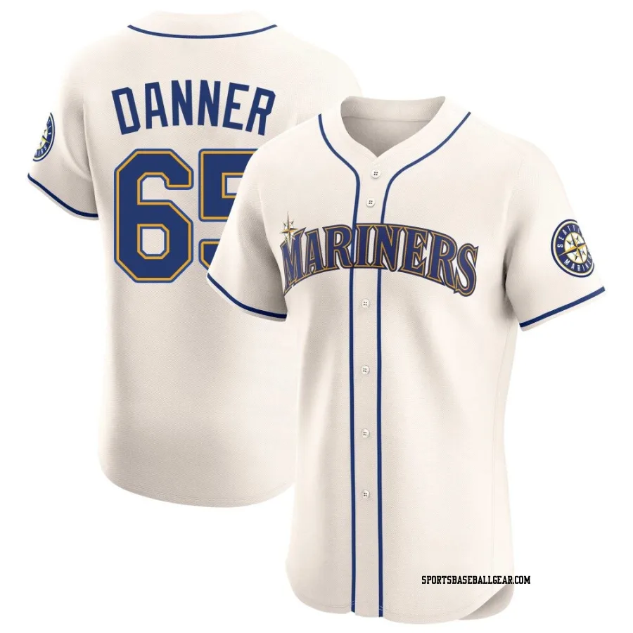 Hagen Danner Men's Seattle Mariners Cream Elite Alternate Jersey