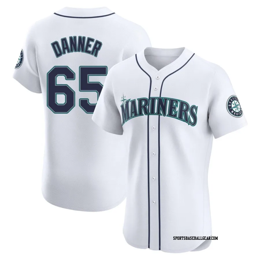 Hagen Danner Men's Seattle Mariners White Elite Home Jersey