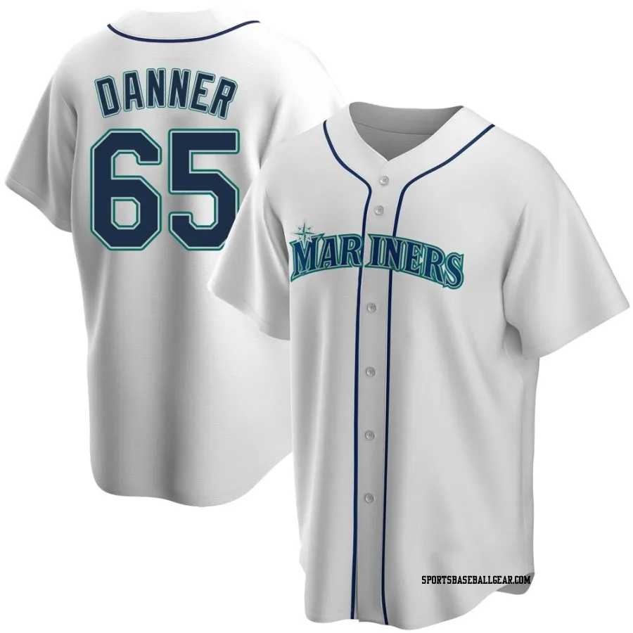 Hagen Danner Youth Seattle Mariners White Replica Home Jersey
