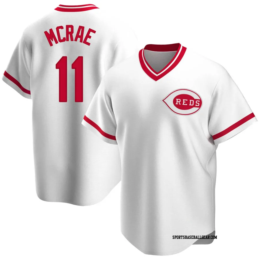 Hal Mcrae Youth Cincinnati Reds White Replica Home Cooperstown Collection Jersey
