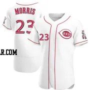 Hal Morris Men's Cincinnati Reds White Authentic Home Jersey