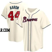 Hank Aaron Youth Atlanta Braves Cream Replica Alternate Jersey