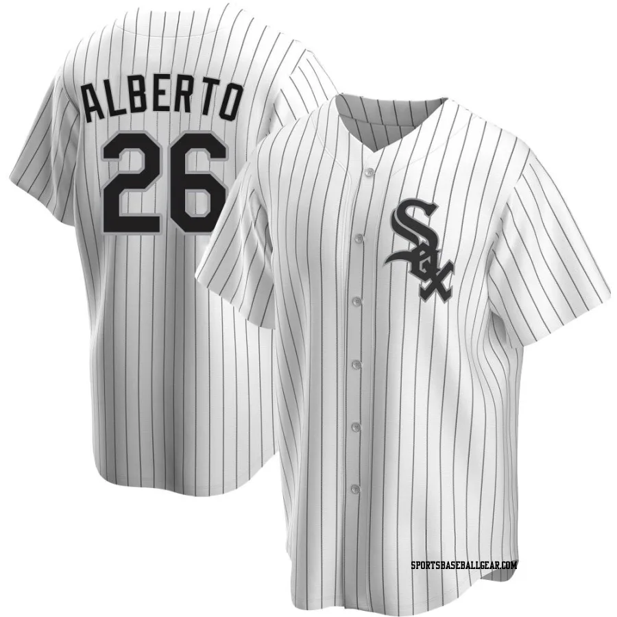Hanser Alberto Men's Chicago White Sox White Replica Home Jersey