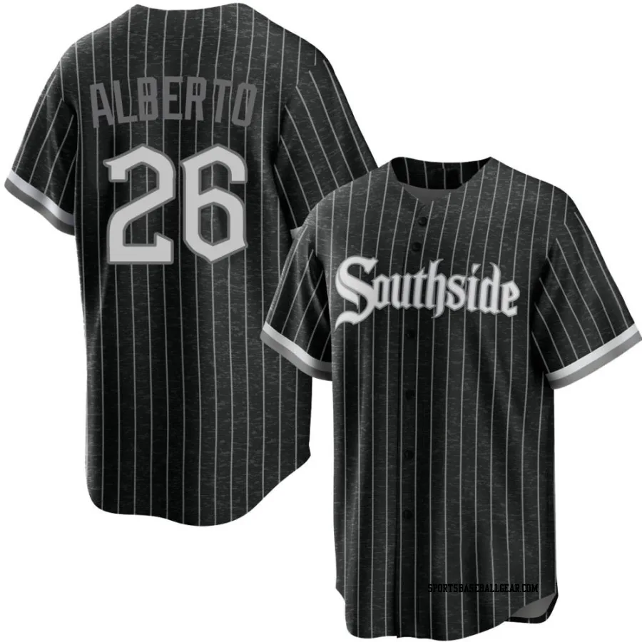 Hanser Alberto Youth Chicago White Sox Black Replica 2021 City Connect Jersey