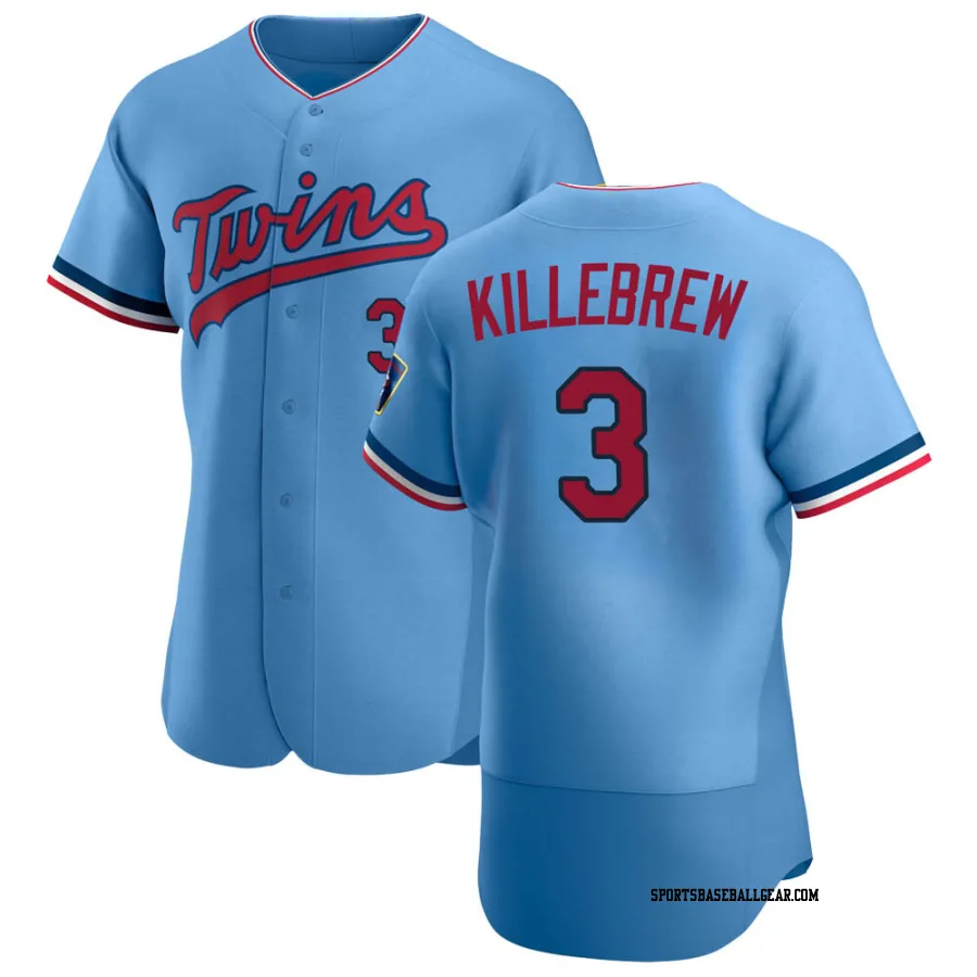 Harmon Killebrew Men's Minnesota Twins Light Blue Authentic Alternate Jersey