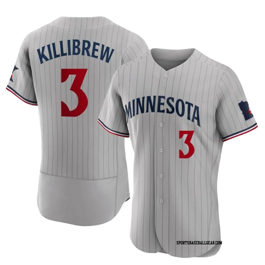 Harmon Killibrew Men's Minnesota Twins Gray Authentic Road Jersey