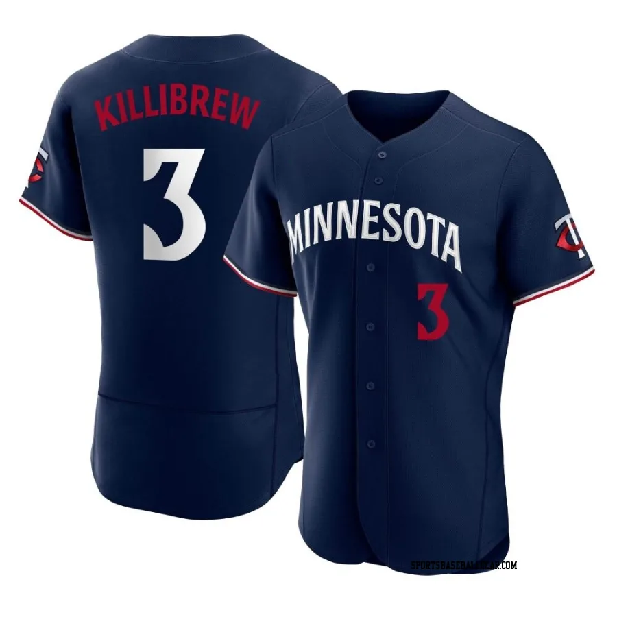Harmon Killibrew Men's Minnesota Twins Navy Authentic Alternate Jersey