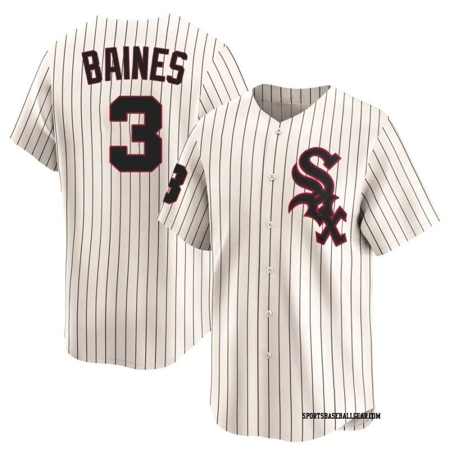 Harold Baines Men's Chicago White Sox Cream Limited Throwback Cooperstown Jersey