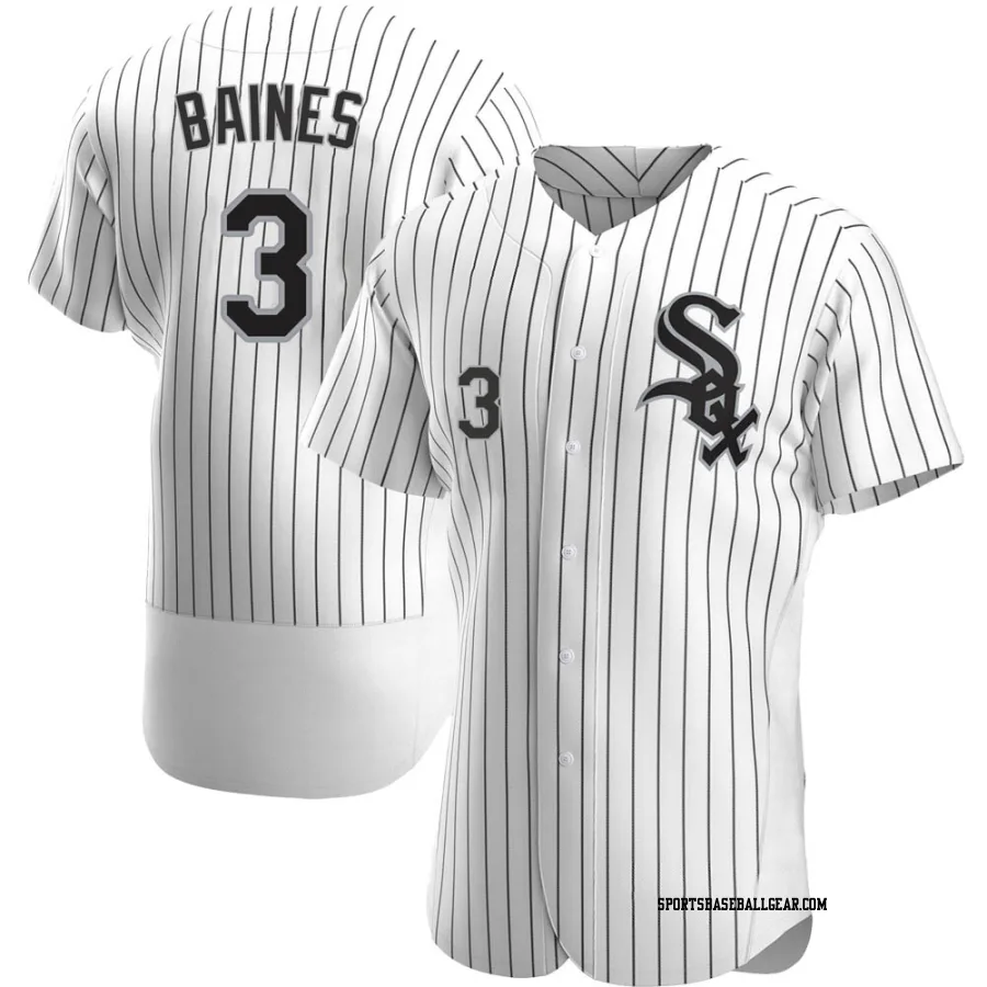 Harold Baines Men's Chicago White Sox White Authentic Home Jersey