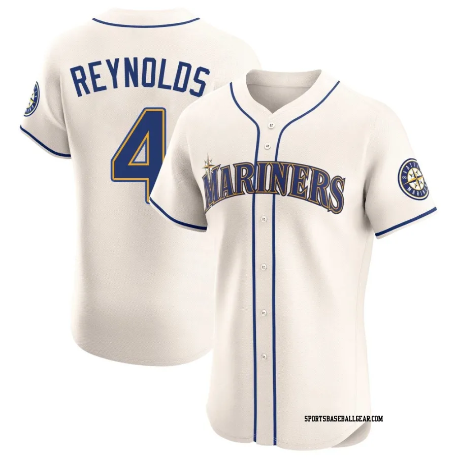 Harold Reynolds Men's Seattle Mariners Cream Elite Alternate Jersey