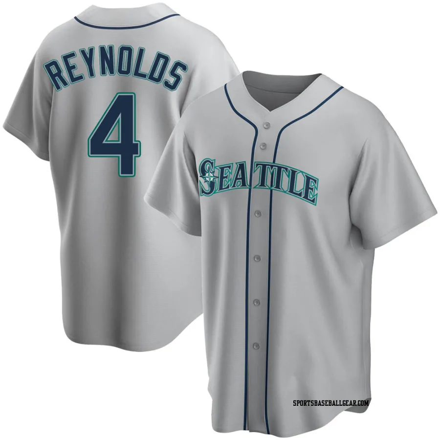 Harold Reynolds Men's Seattle Mariners Gray Replica Road Jersey
