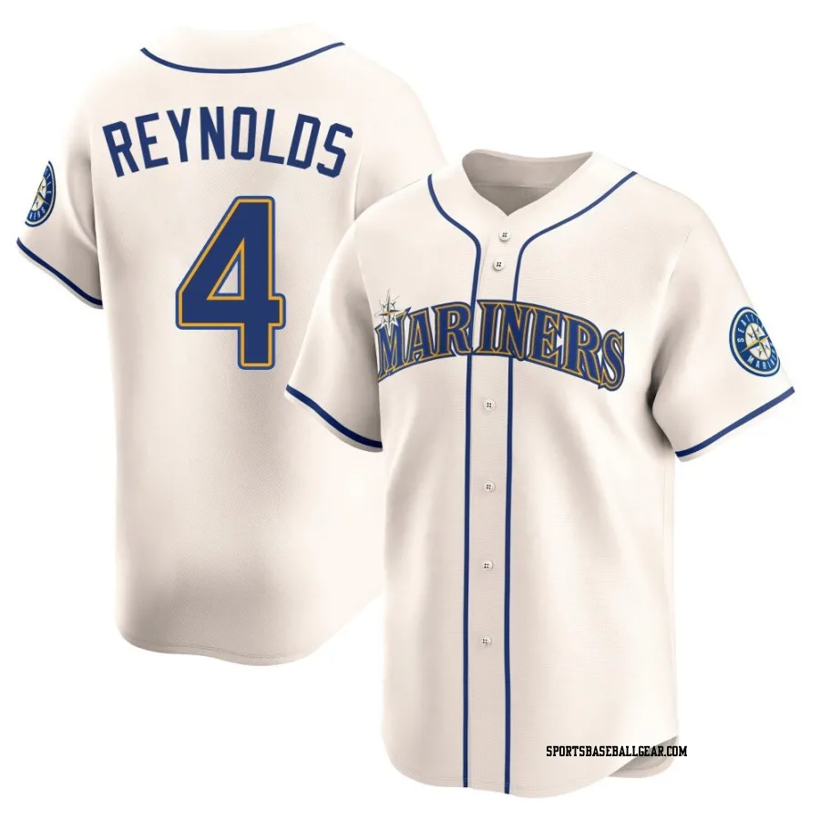 Harold Reynolds Youth Seattle Mariners Cream Limited Alternate Jersey
