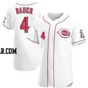 Harrison Bader Men's Cincinnati Reds White Authentic Home Jersey