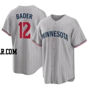 Harrison Bader Men's Minnesota Twins Gray Replica Road Jersey