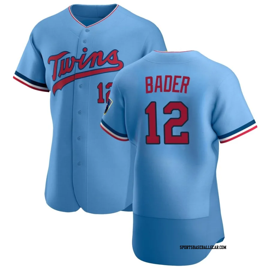 Harrison Bader Men's Minnesota Twins Light Blue Authentic Alternate Jersey