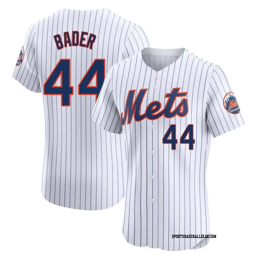 Harrison Bader Men's New York Mets White Elite Home Jersey