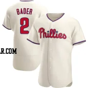 Harrison Bader Men's Philadelphia Phillies Cream Authentic Alternate Jersey