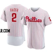 Harrison Bader Men's Philadelphia Phillies White Authentic 2022 World Series Home Jersey