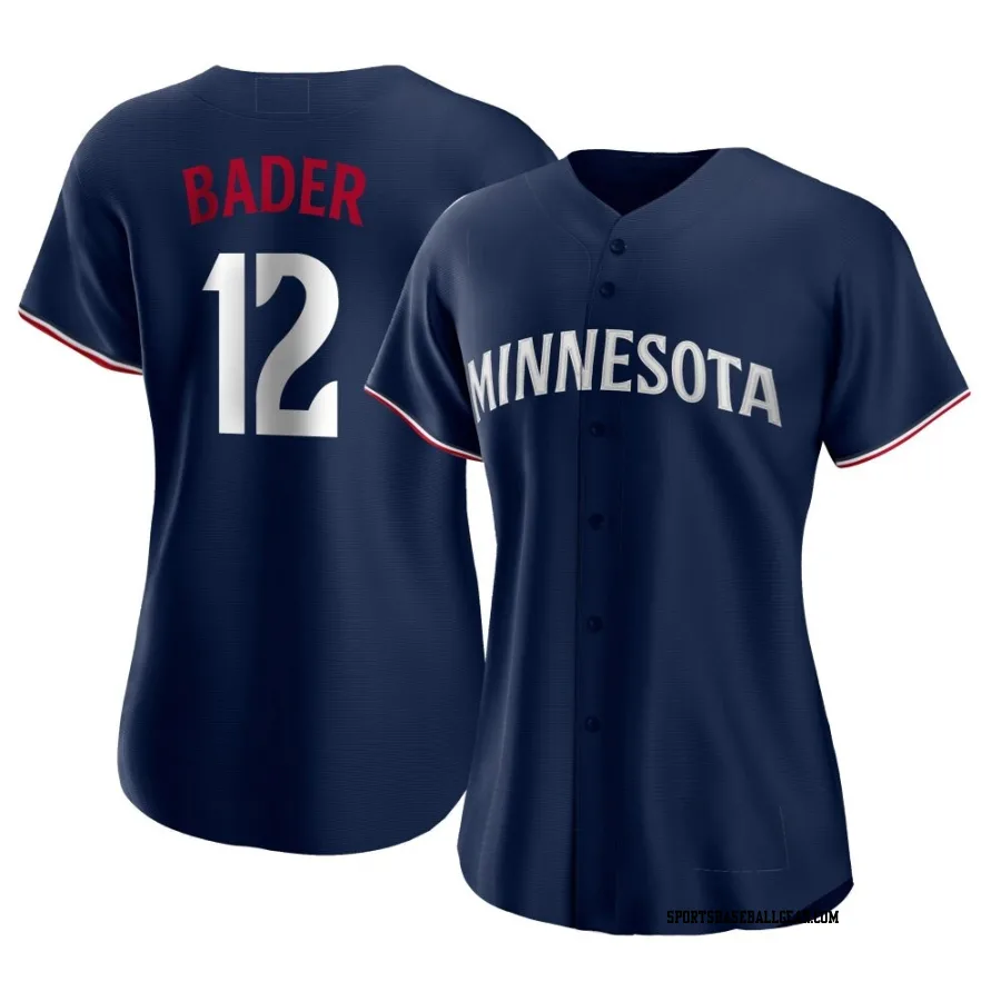 Harrison Bader Women's Minnesota Twins Navy Authentic Alternate Jersey