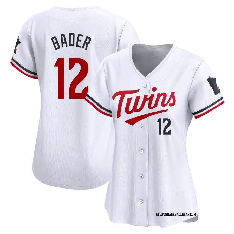 Harrison Bader Women's Minnesota Twins White Limited Home Jersey