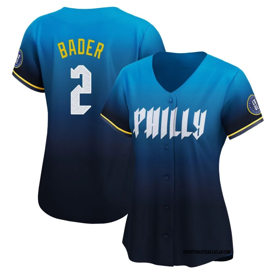 Harrison Bader Women's Philadelphia Phillies Blue Limited 2024 City Connect Jersey
