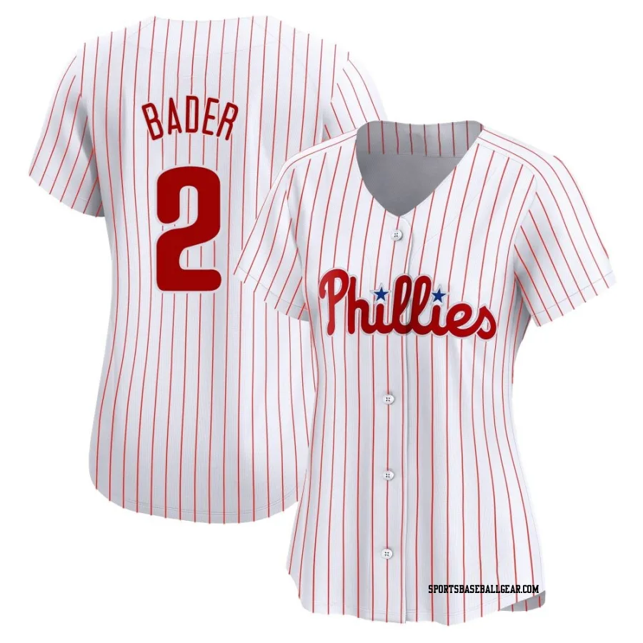 Harrison Bader Women's Philadelphia Phillies White Limited Home Jersey