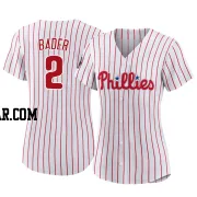 Harrison Bader Women's Philadelphia Phillies White Replica 2022 World Series Home Jersey